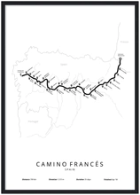 Meest gelopen trektochten Europa_Ik Wil Hiken_Camino Frances_hikeposter