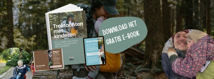 Gratis e-book bannner, trektochten met kinderen